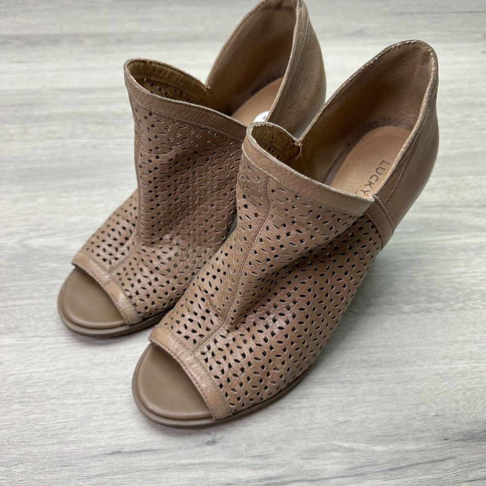Lucky Brand Women's Shoes Size‎ 39 Brown Open Toe High Heels